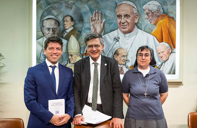 La chiesa nel digitale, libro WeCa. Fabio Bolzetta, Paolo Ruffini, Alessandra Smerilli, 20 giugno 2022