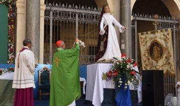 De Donatis celebra Messa a S.Maria in Trastevere, 19 luglio 2020