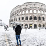 Neve a Roma, 26 febbraio 2018 Colosseo